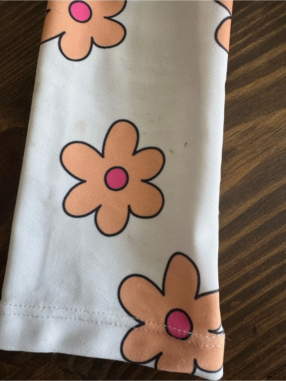 Jessica Simpson White Long-Sleeve Kids One-Piece with Peach Floral Print